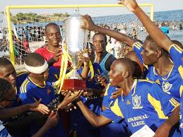 Football team victory celebration